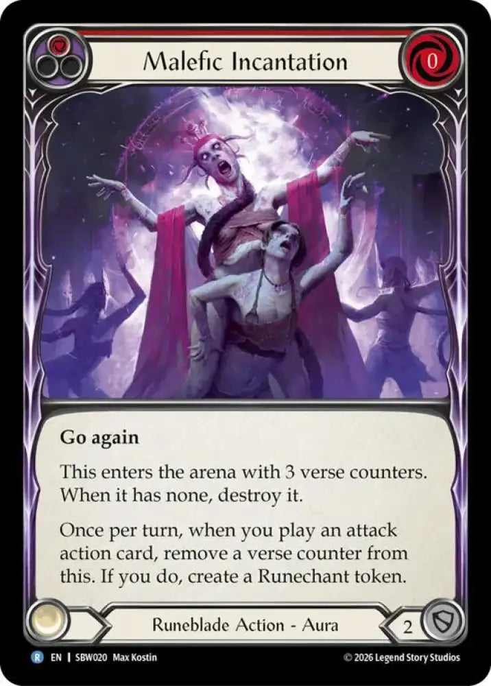 Malefic Incantation (Red) (SBW020) [Silver Age: Usurp the Shadow Throne]