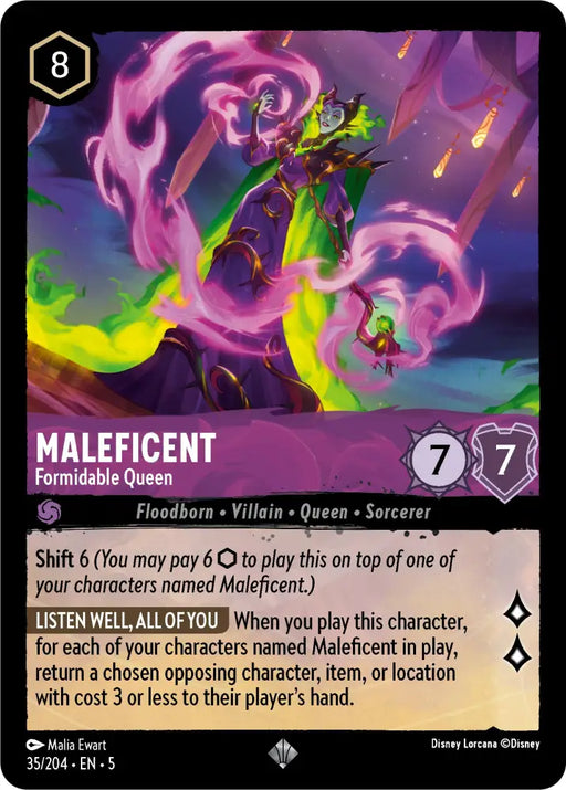 Maleficent - Formidable Queen (35/204) [Shimmering Skies] - Lorcana Single