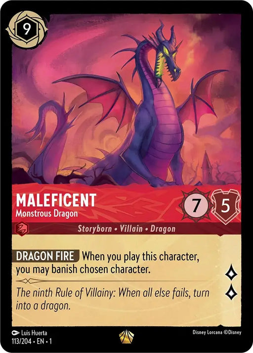 Maleficent - Monstrous Dragon (113/204) [The First Chapter] - Lorcana Single