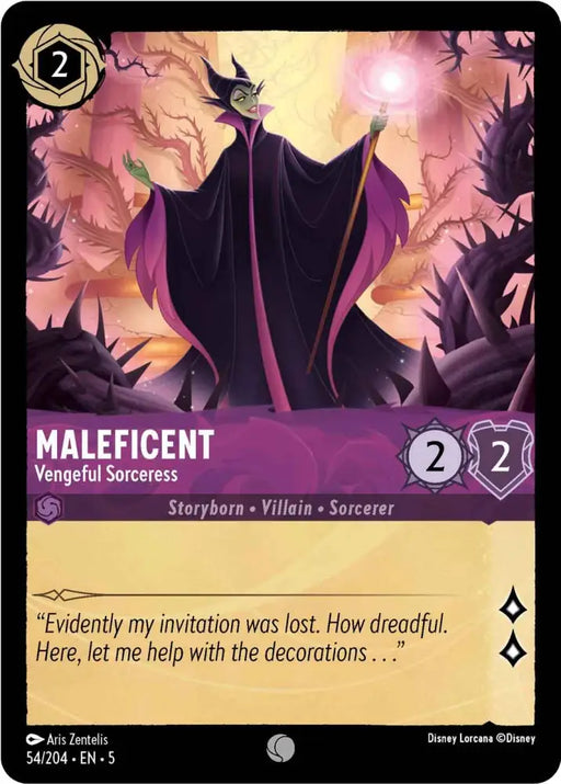 Maleficent - Vengeful Sorceress (54/204) [Shimmering Skies] - Lorcana Single