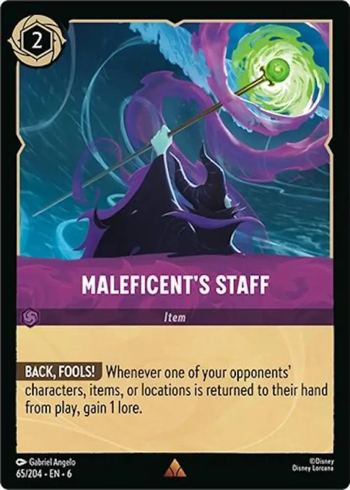 Maleficent’s Staff (65/204) [Azurite Sea] - Lorcana Single
