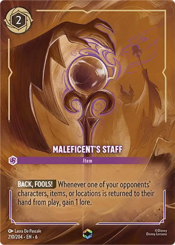 Maleficent’s Staff (Enchanted) (210/204) [Azurite Sea] - Lorcana Single