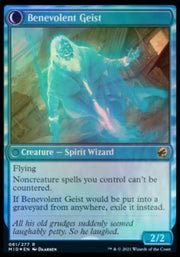 Malevolent Hermit // Benevolent Geist [Innistrad: Midnight Hunt Prerelease Promos] - MTG Single