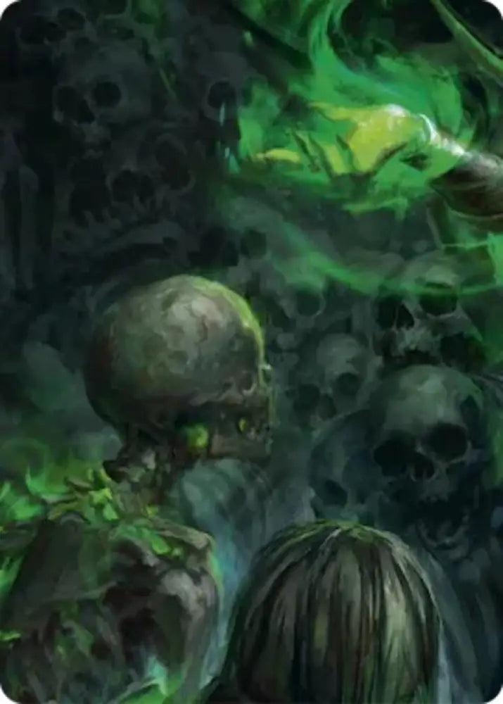Malice, Domina of the Dead // Levia, Shadowborn Abomination Double Sided Art Card (Middle Left) [GEM Pack 6]