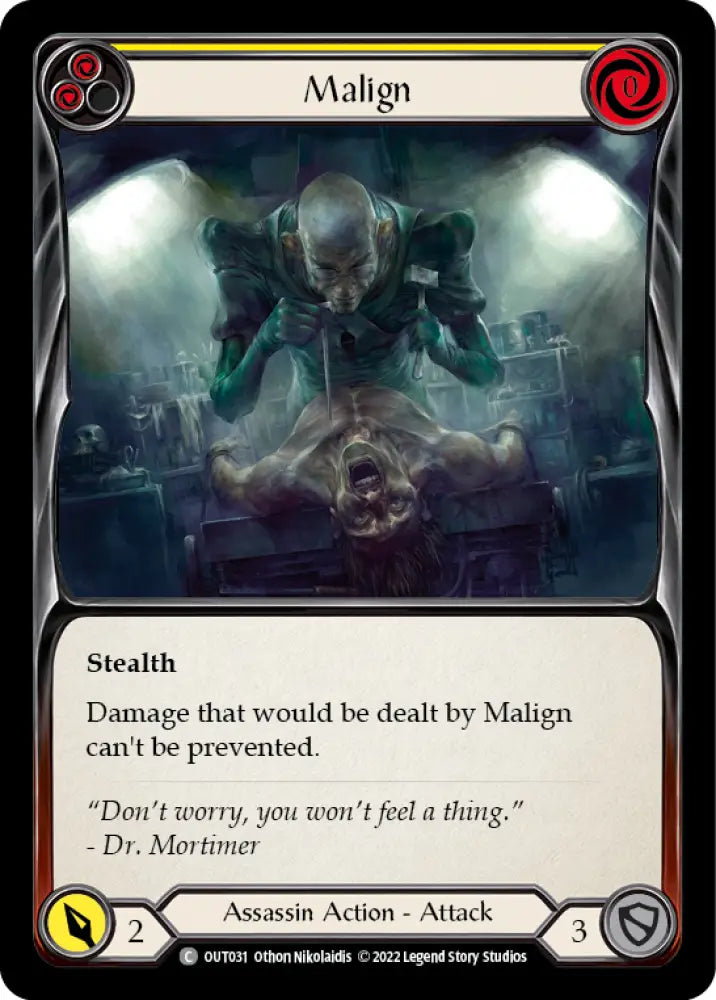 Malign (Yellow) [Outsiders] Rainbow Foil - Flesh And Blood Single