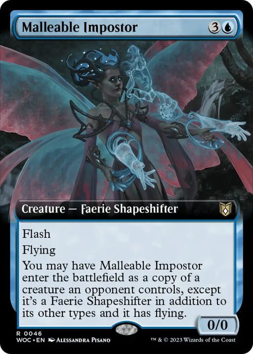 Malleable Impostor (Extended Art) [Wilds of Eldraine Commander] - MTG Single