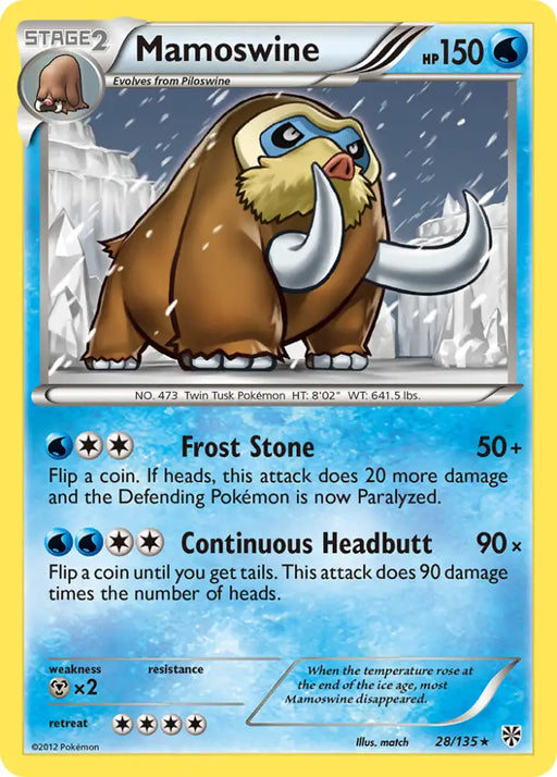Mamoswine (28/135) [Black & White: Plasma Storm] - Pokemon Single
