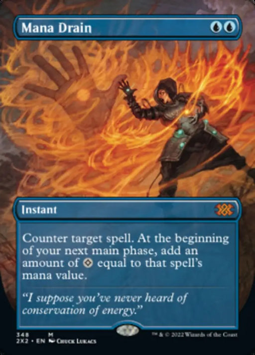 Mana Drain (Borderless Alternate Art) [Double Masters 2022] - MTG Single
