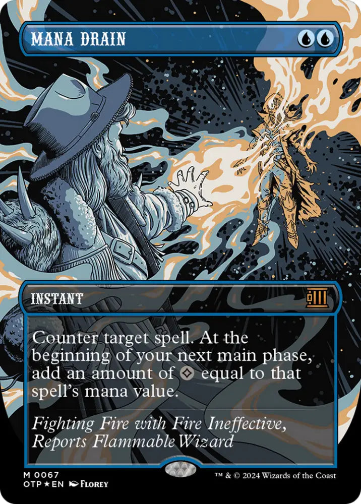 Mana Drain (Textured Foil) [Outlaws of Thunder Junction: Breaking News] - MTG Single