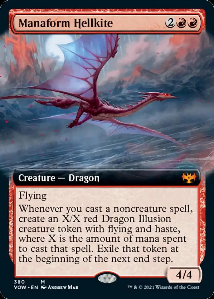 Manaform Hellkite (Extended Art) [Innistrad: Crimson Vow] - MTG Single