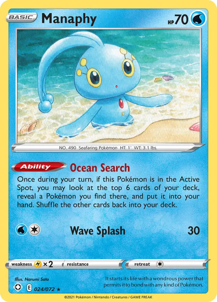 Manaphy (024/072) [Sword & Shield: Shining Fates] - Pokemon Single