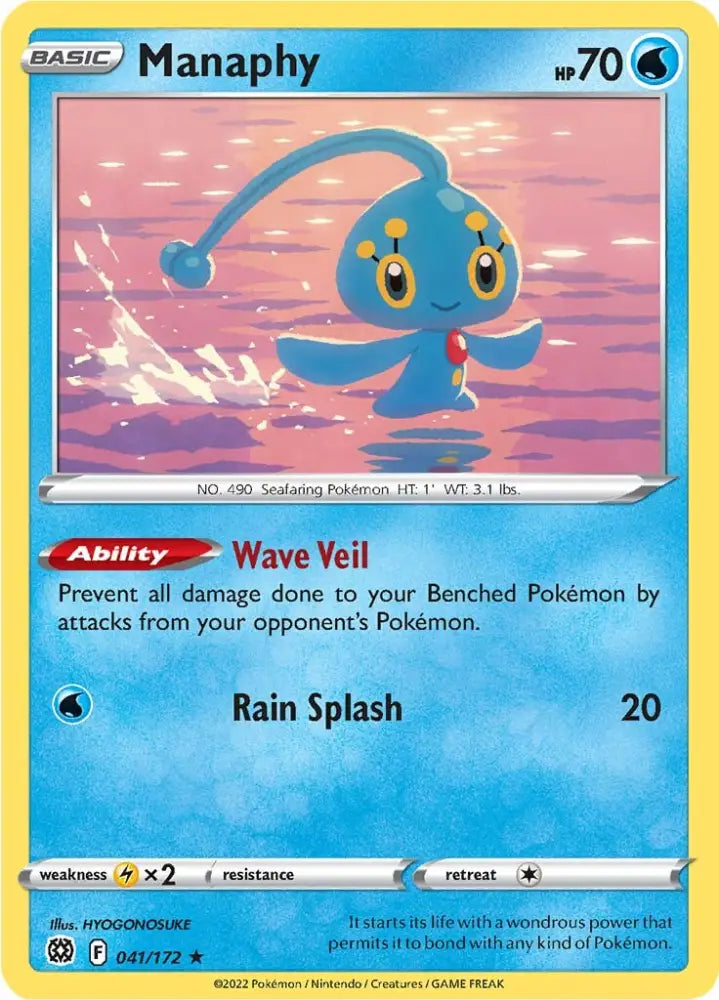 Manaphy (041/172) [Sword & Shield: Brilliant Stars] - Pokemon Single
