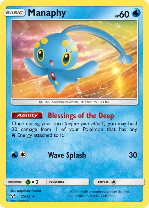 Manaphy (25/73) [Sun & Moon: Shining Legends] - Pokemon Single