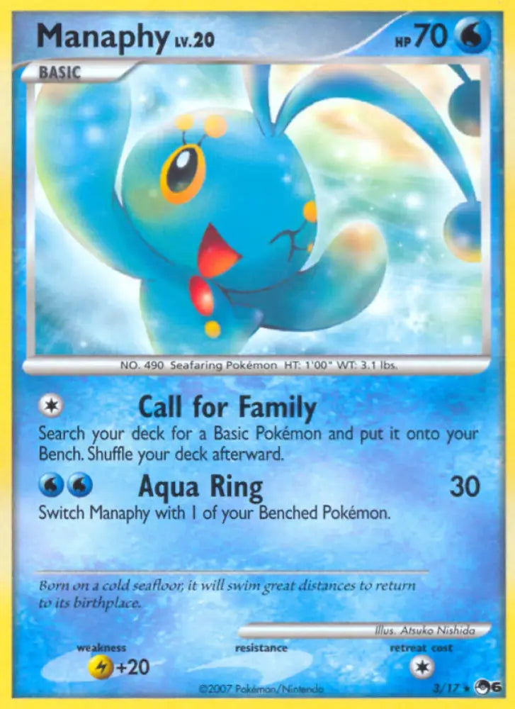 Manaphy (3/17) [POP Series 6] - Pokemon Single