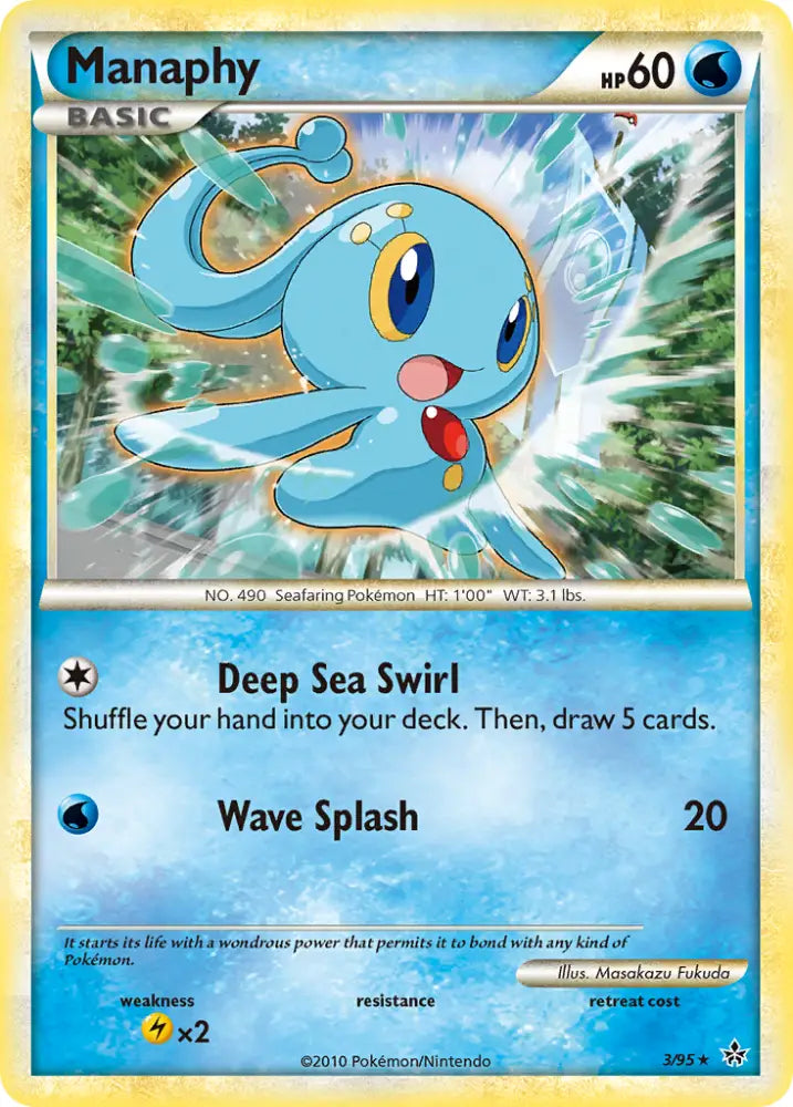 Manaphy (3/95) [HeartGold & SoulSilver: Unleashed] - Pokemon Single