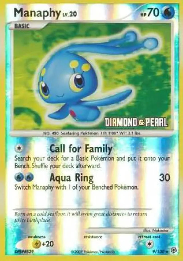 Manaphy (9/130) [Burger King Promos: 2008 Collection] - Pokemon Single