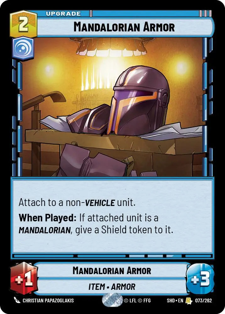 Mandalorian Armor (073/262) [Shadows of the Galaxy] - Star Wars: Unlimited Single