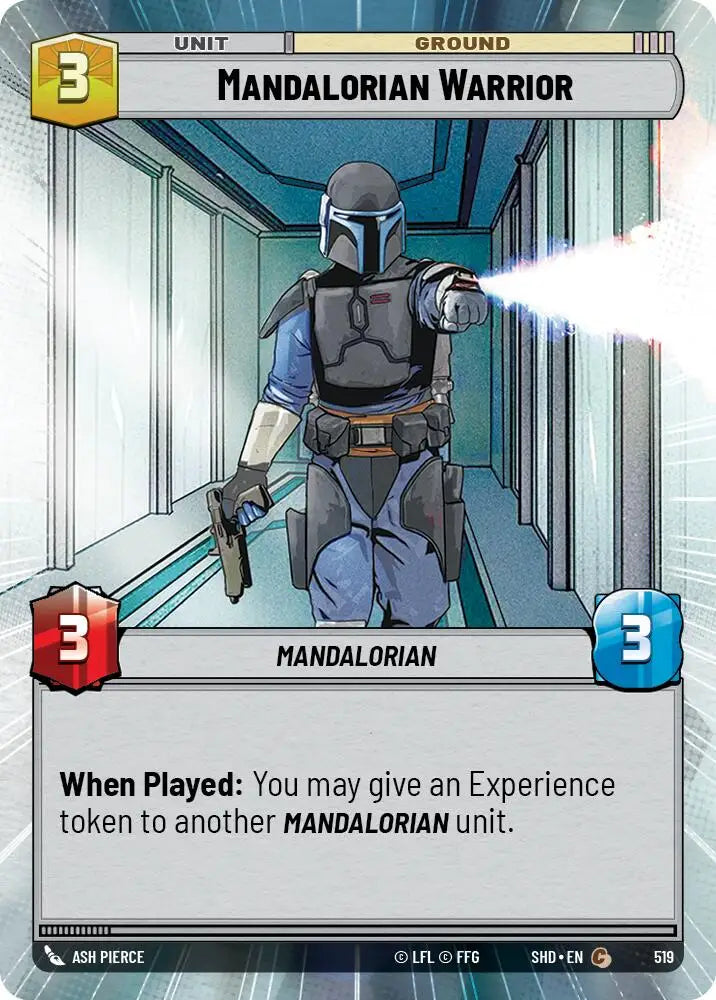 Mandalorian Warrior (Hyperspace) (519) [Shadows of the Galaxy] - Star Wars: Unlimited Single