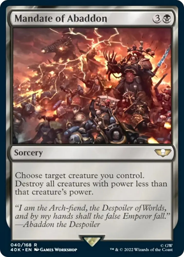 Mandate of Abaddon [Warhammer 40,000] - MTG Single