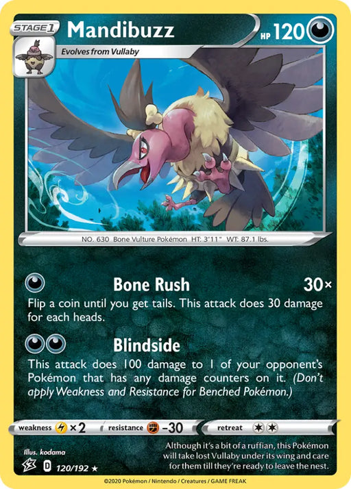Mandibuzz (120/192) [Sword & Shield: Rebel Clash] - Pokemon Single