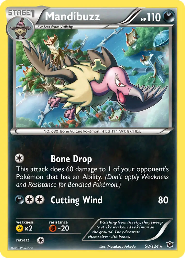 Mandibuzz (58/124) [XY: Fates Collide] - Pokemon Single