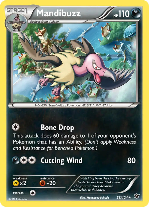 Mandibuzz (58/124) [XY: Fates Collide] - Pokemon Single
