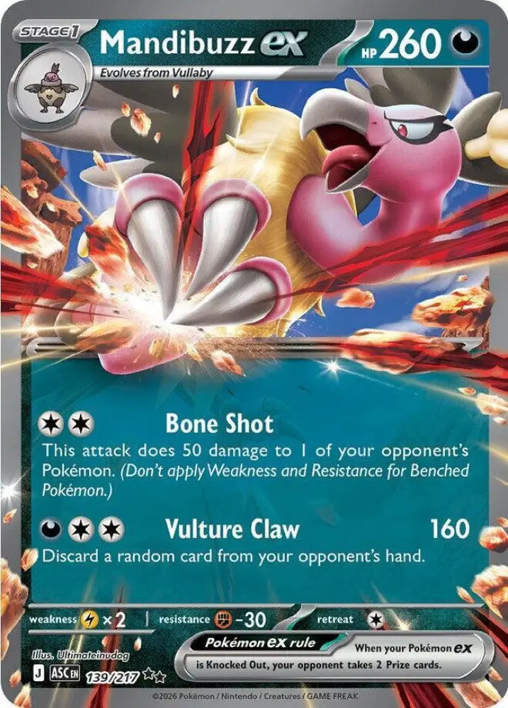 Mandibuzz ex (139/217) [ME: Ascended Heroes]