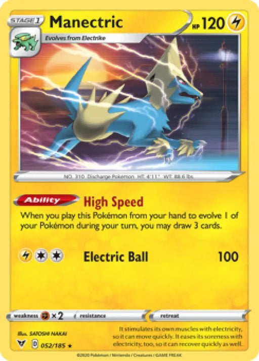 Manectric (052/185) [Sword & Shield: Vivid Voltage] - Pokemon Single