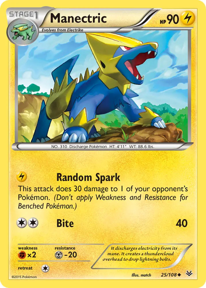 Manectric (25/108) [XY: Roaring Skies] - Pokemon Single