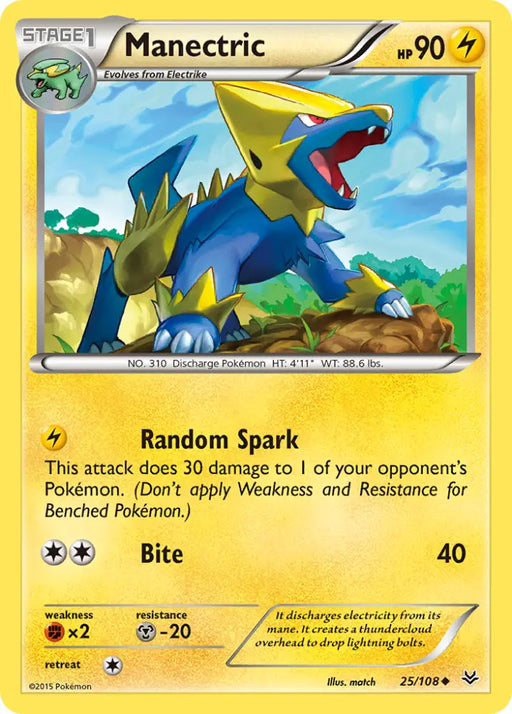 Manectric (25/108) [XY: Roaring Skies] - Pokemon Single