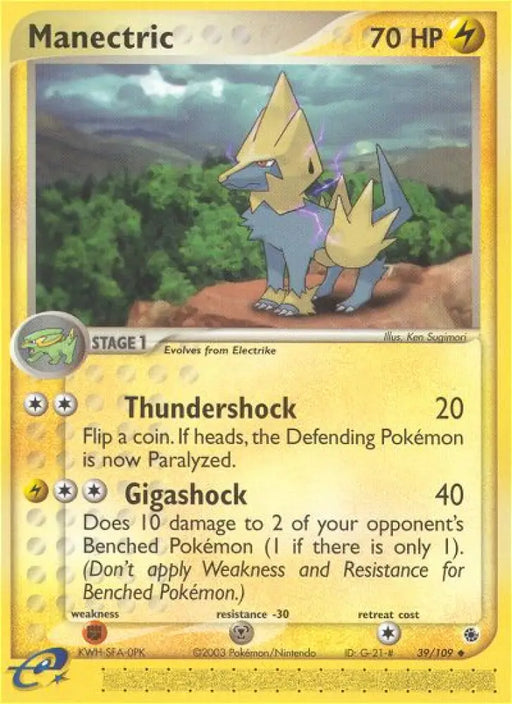 Manectric (39/109) [EX: Ruby & Sapphire] - Pokemon Single