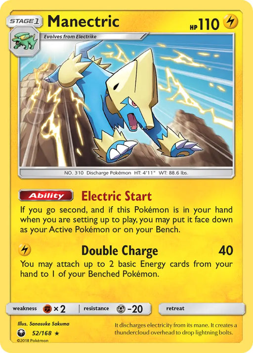 Manectric (52/168) [Sun & Moon: Celestial Storm] - Pokemon Single