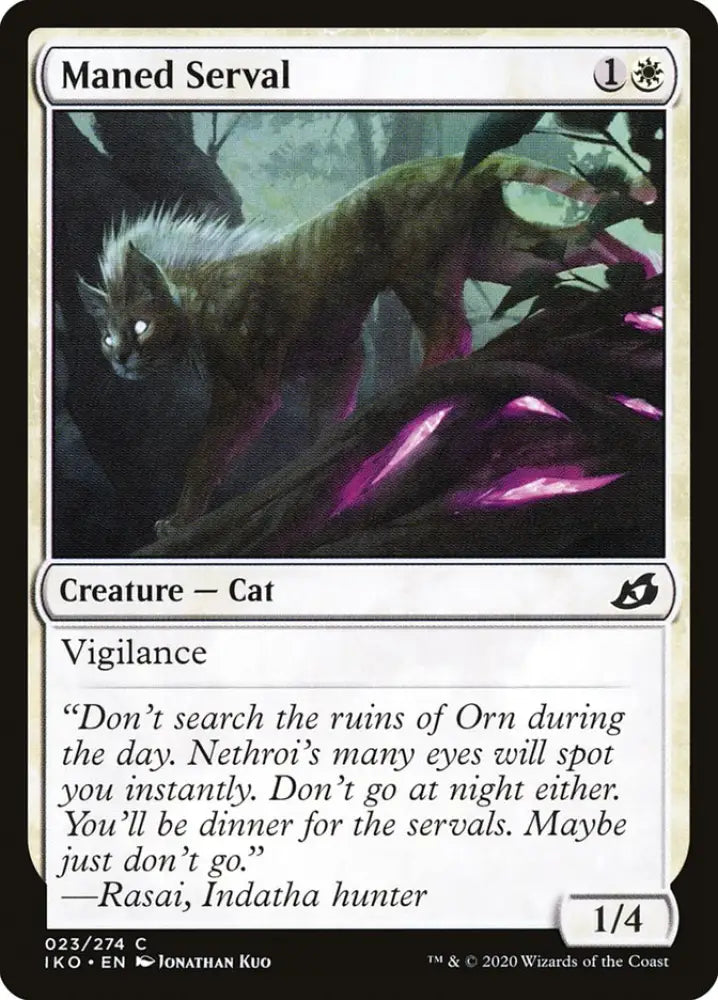 Maned Serval [Ikoria: Lair of Behemoths] - MTG Single