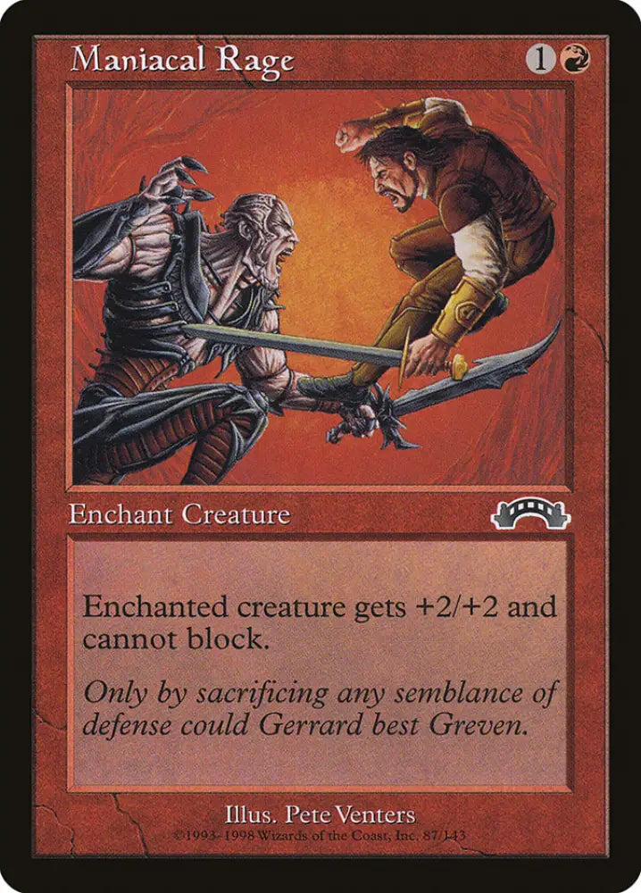 Maniacal Rage [Exodus] - MTG Single