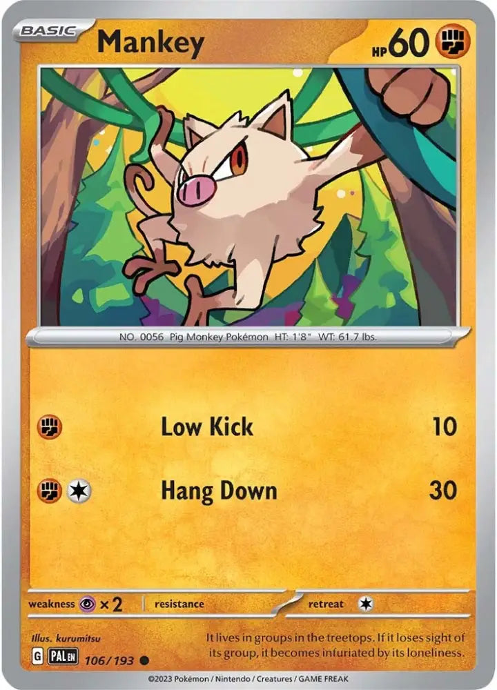 Mankey (106/193) [Scarlet & Violet: Paldea Evolved] - Pokemon Single
