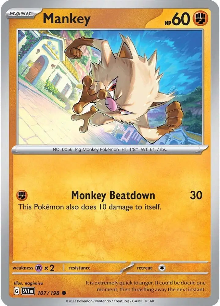 Mankey (107/198) [Scarlet & Violet: Base Set] - Pokemon Single