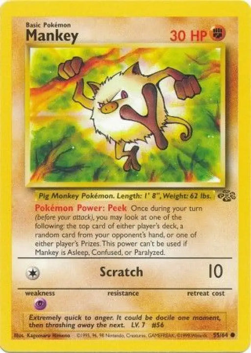 Mankey (55/64) [Jungle Unlimited] - Pokemon Single