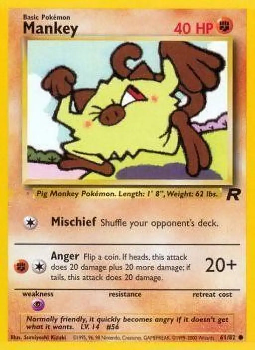 Mankey (61/82) [Team Rocket Unlimited] - Pokemon Single