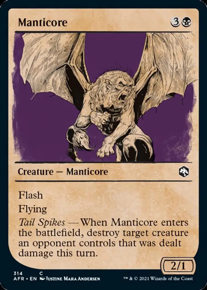 Manticore (Showcase) [Dungeons & Dragons: Adventures in the Forgotten Realms] - MTG Single