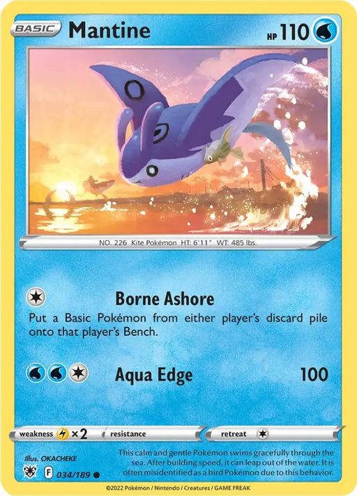 Mantine (034/189) [Sword & Shield: Astral Radiance] - Pokemon Single