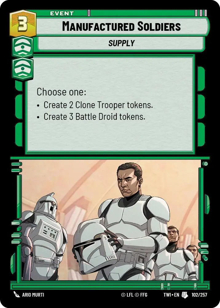 Manufactured Soldiers (102/257) [Twilight of the Republic] - Star Wars: Unlimited Single
