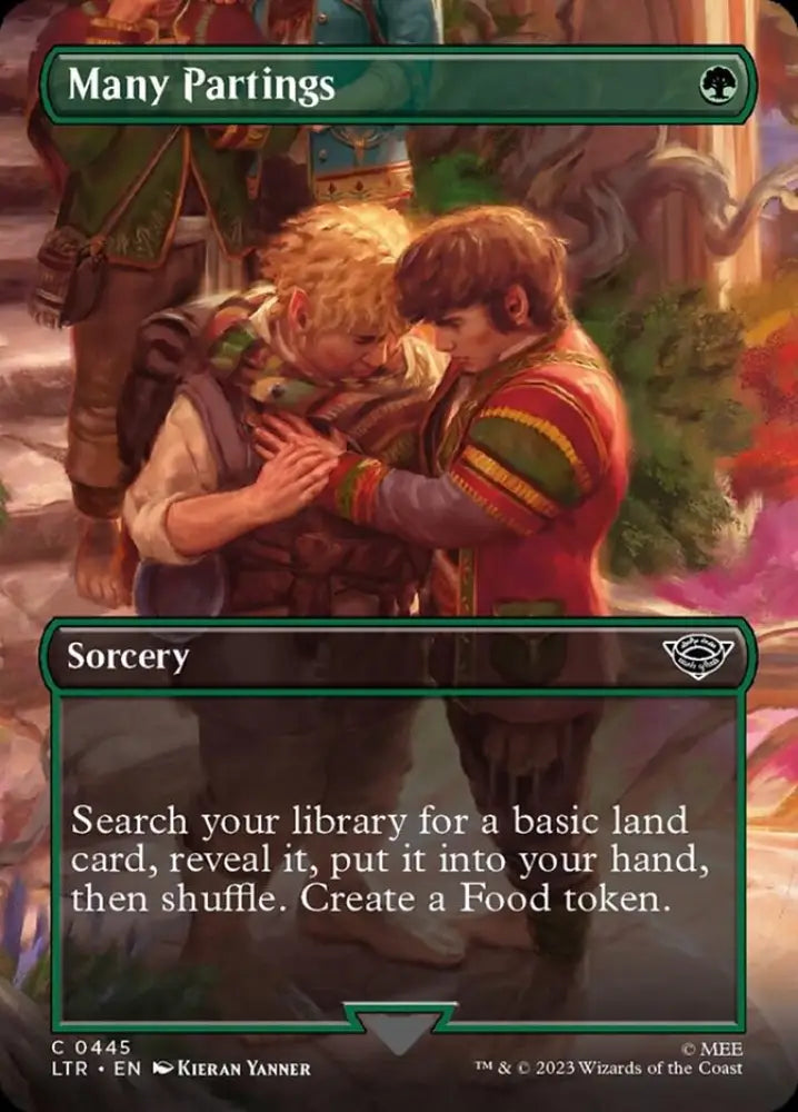 Many Partings (Borderless Alternate Art) [The Lord of the Rings: Tales of Middle-Earth] - MTG Single