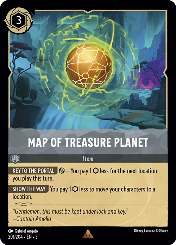 Map of Treasure Planet (201/204) [Into the Inklands] - Lorcana Single