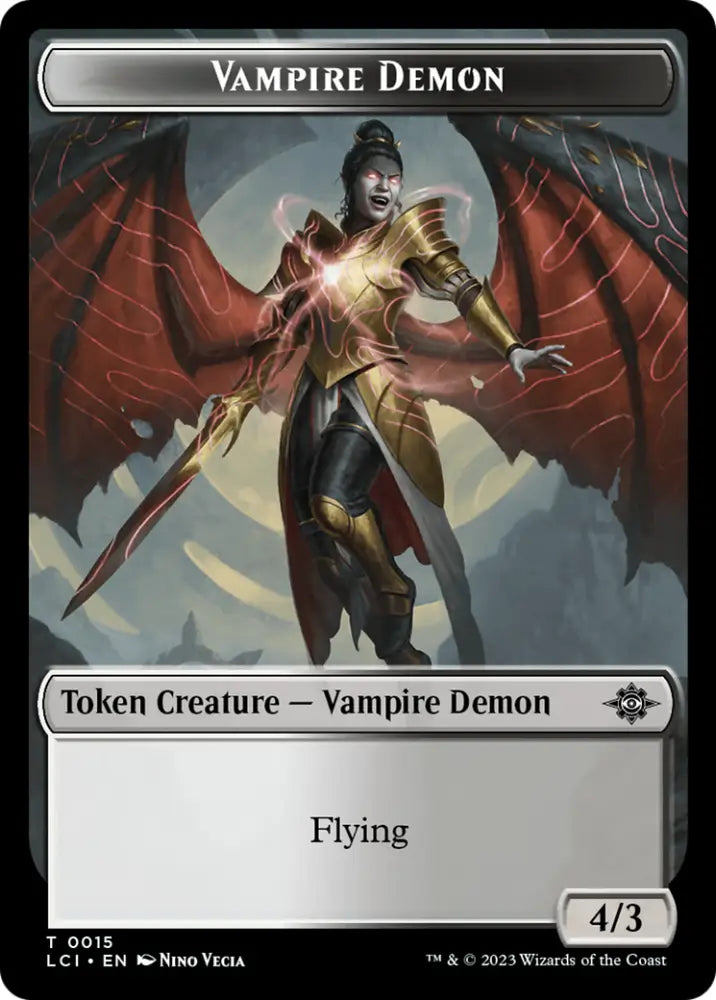 Map // Vampire Demon Double-Sided Token [The Lost Caverns of Ixalan Tokens] - MTG Single