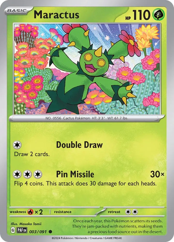 Maractus (003/091) [Scarlet & Violet: Paldean Fates] - Pokemon Single