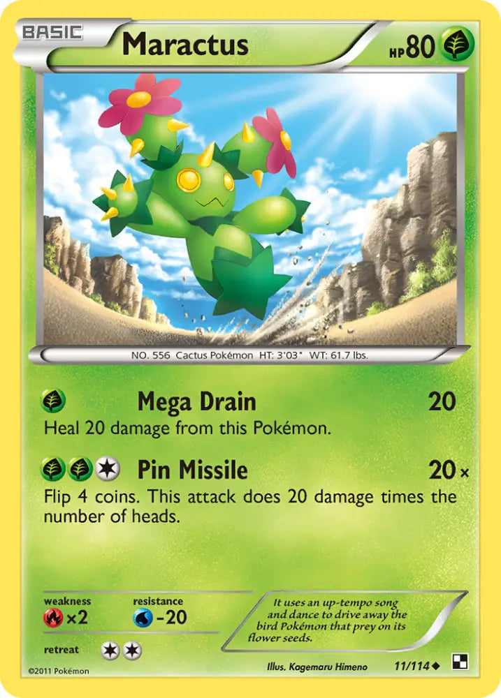 Maractus (11/114) [Black & White: Base Set] - Pokemon Single