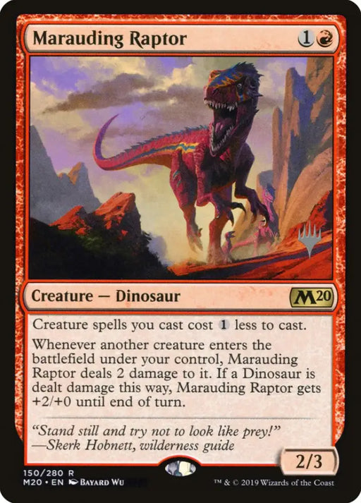 Marauding Raptor (Promo Pack) [Core Set 2020 Promos] - MTG Single