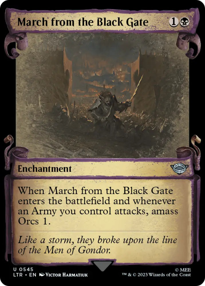 March from the Black Gate [The Lord of the Rings: Tales of Middle-Earth Showcase Scrolls] - MTG Single