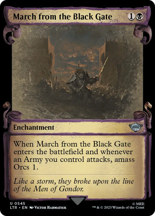 March from the Black Gate [The Lord of the Rings: Tales of Middle-Earth Showcase Scrolls] - MTG Single