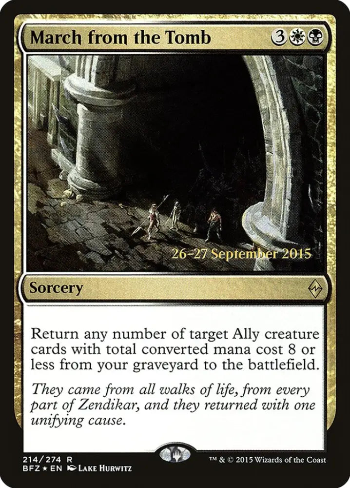 March from the Tomb [Battle for Zendikar Prerelease Promos] - MTG Single